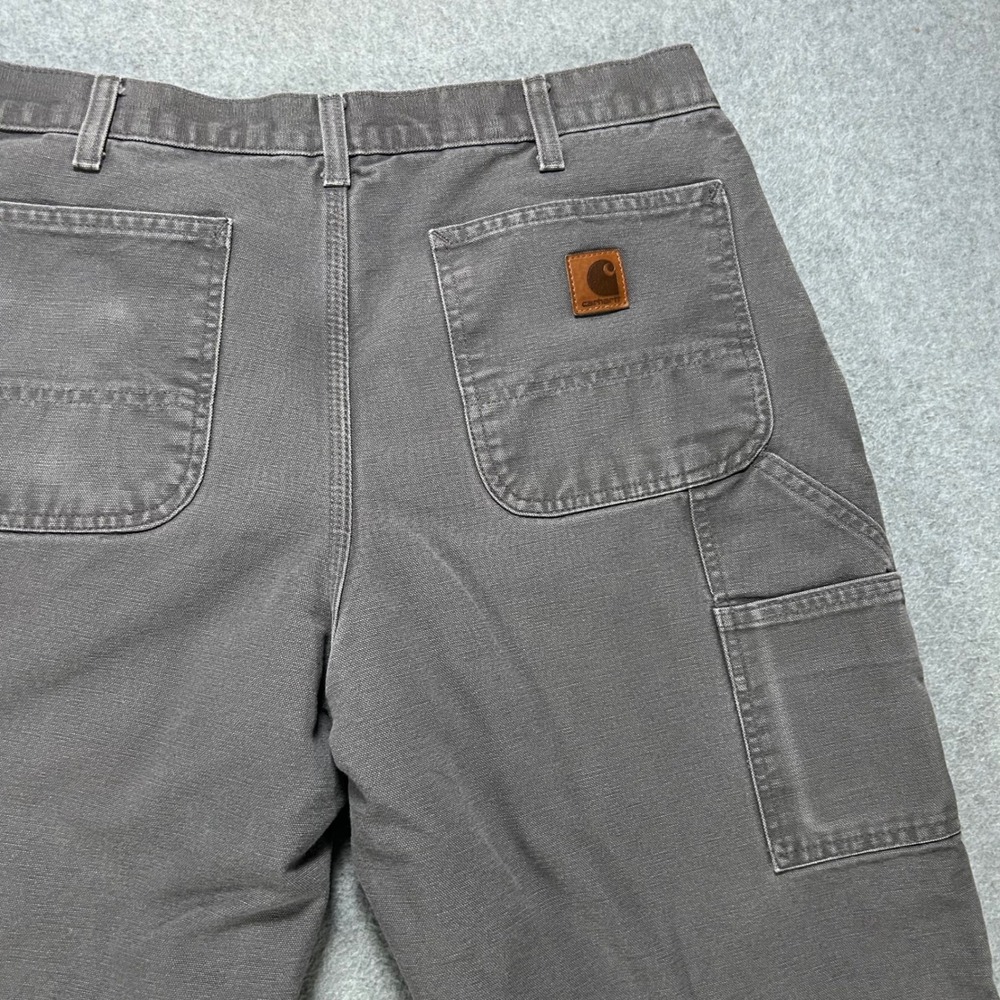 Carhartt Carpenter Pants B111 Mens 32x29 Gray Flannel Lined Workwear Streetwear